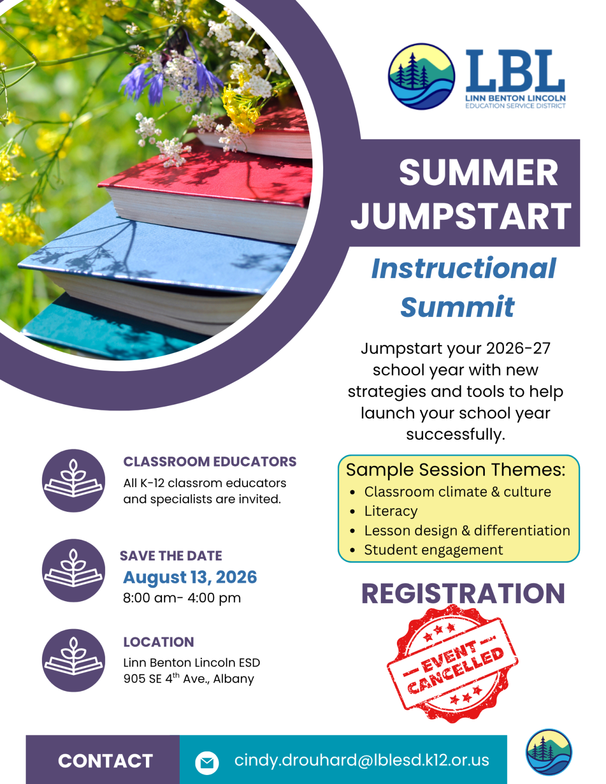 Cancelled – Summer JumpStart Instructional Summit